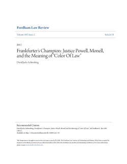 Justice Powell, Monell, and the Meaning of