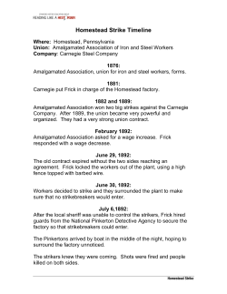 Homestead Strike Timeline - Diploma Plus Net / Welcome