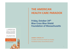 the american health care paradox - The Blue Cross Blue Shield of
