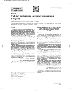 Revisión Whole-body vibration training as complement to programs