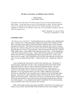 The Race to the Moon: An Offshoot of the Cold War