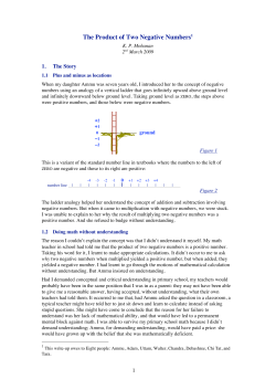 The Product of Two Negative Numbers1