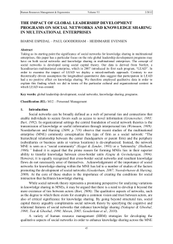 the impact of global leadership development programs on social
