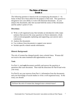 The Roles of Women