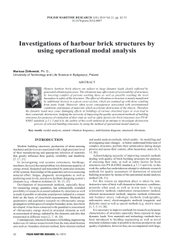Investigations of harbour brick structures by using operational modal