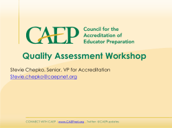 Quality Assessment Workshop