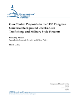 Gun Control Proposals in the 113th Congress