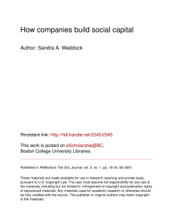 How companies build social capital