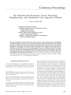 The Neuromuscular Respiratory System
