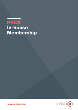 PRCA In-house Membership