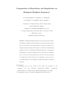 Computation of Repetitions and Regularities on