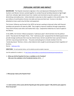 populism: history and impact