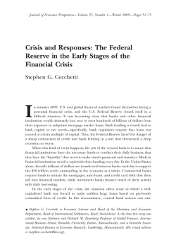 Crisis and Responses: The Federal Reserve in the Early