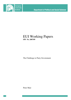 EUI Working Papers - Cadmus, EUI Research Repository