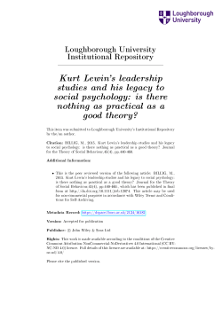Lewin revised - Loughborough University Institutional Repository