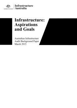 Infrastructure: Aspirations and Goals