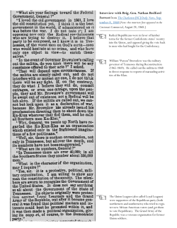 Interview with Brig. Gen. Nathan Bedford Forrest from The