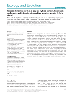 Fitness dynamics within a poplar hybrid zone: I. Prezygotic and