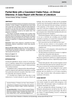 partial Mole with a coexistent Viable Fetus—A