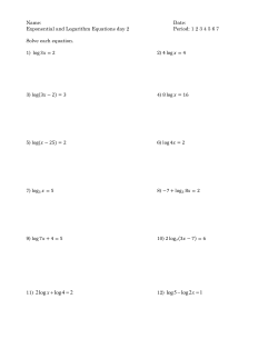 log4 2 x + = 12) log5 log2 1 x