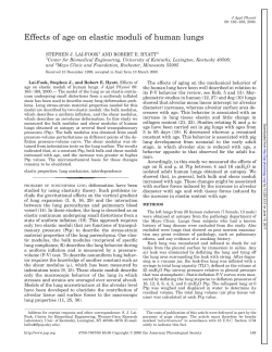 Effects of age on elastic moduli of human lungs