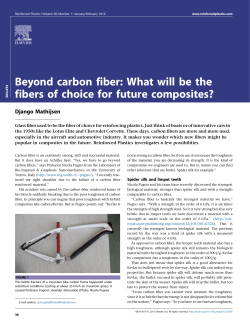 Beyond carbon fiber: What will be the fibers of choice for