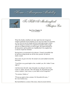 Part Two Chapter 31 When Boo Radley shuffled to his feet, light from
