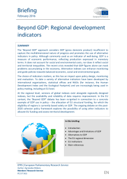 Beyond the GDP: regional development indicators