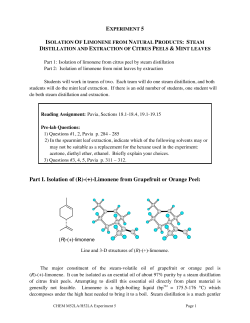 isolation of limonene from natural products