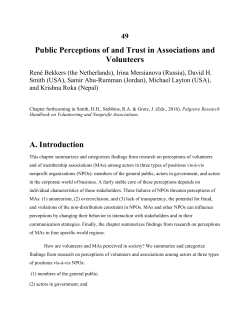 Public Perceptions of and Trust in Associations and