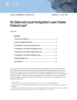 Do State and Local Immigration Laws Violate Federal Law?