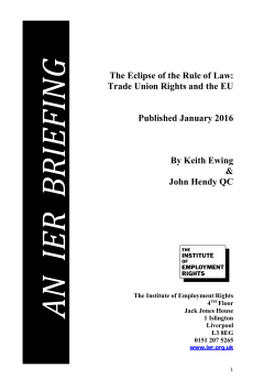 The Eclipse of the Rule of Law: Trade Union Rights and the EU