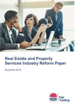 Real estate and property services industry
