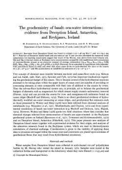 The geochemistry of basalt-sea-water interactions