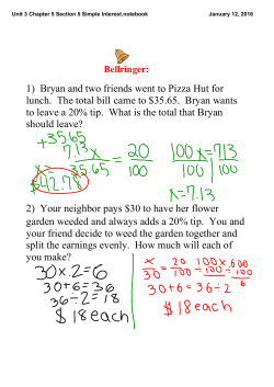 Unit 3 Chapter 5 Section 5 Simple Interest.notebook
