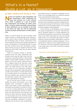 Section head NEW What`s in a Name? Quite a Lot, as it