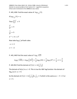 20080221 examples of solving logarithmic equations