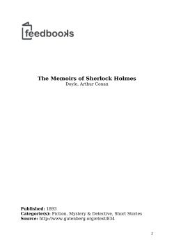 The Memoirs of Sherlock Holmes