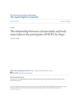 The relationship between calcium intake and body mass index in the