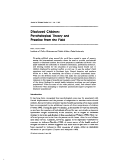 Displaced Children: Psychological Theory and