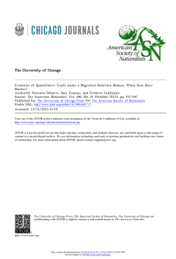 Evolution of Quantitative Traits under a Migration