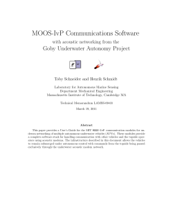 MOOS-IvP Communications Software