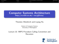 Computer Systems Architecture http://cs.nott.ac.uk/txa/g51csa/