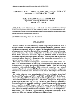 Textural and compositional variations in beach sands along Karahi