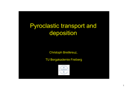 Pyroclastic transport and deposition - TU