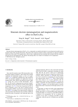 Itinerant electron metamagnetism and magnetocaloric effect in Dy