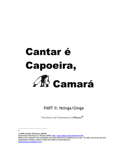 Cantar &eacute; Capoeira-II-Nzinga/Ginga