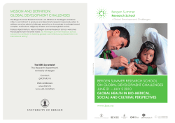 mission and definition: global development challenges bergen