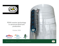PDX&reg; reactor technology in advanced BioFuels production