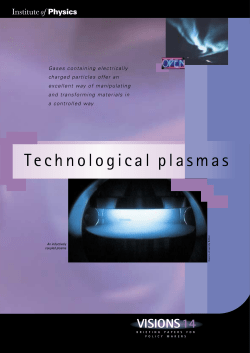 Technological plasmas - Institute of Physics